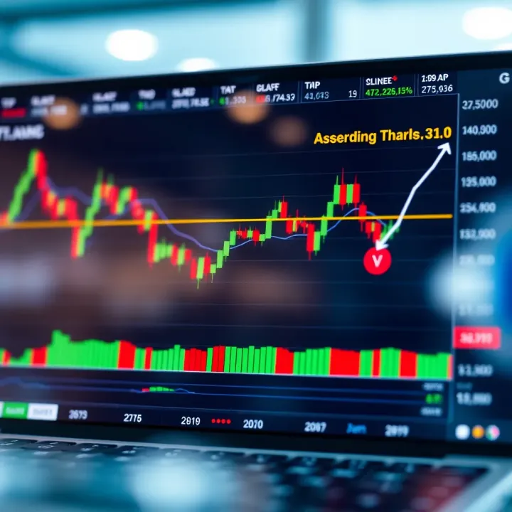 Chart showing bullish patterns such as cup and handle and ascending triangle indicating potential price increase