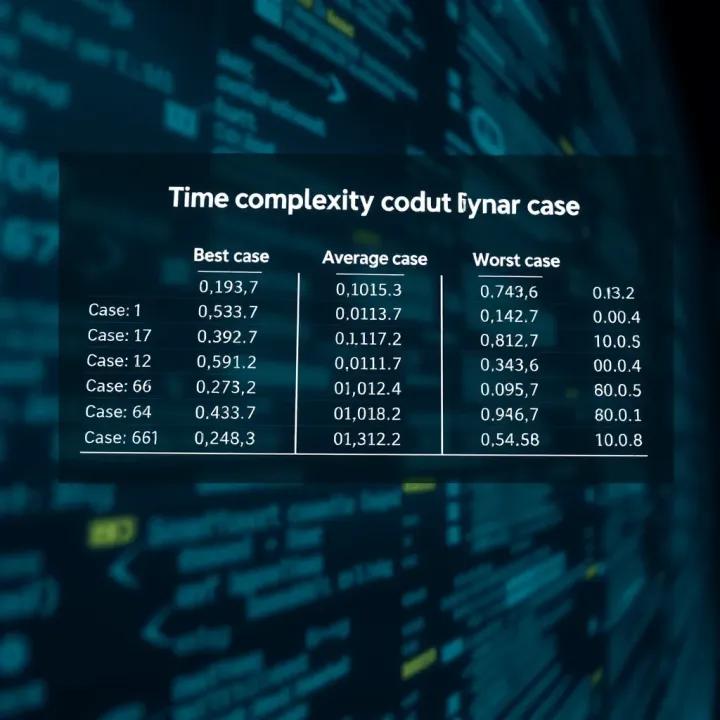 Comparison chart showing best case, average case, and worst case scenarios of binary search time complexity