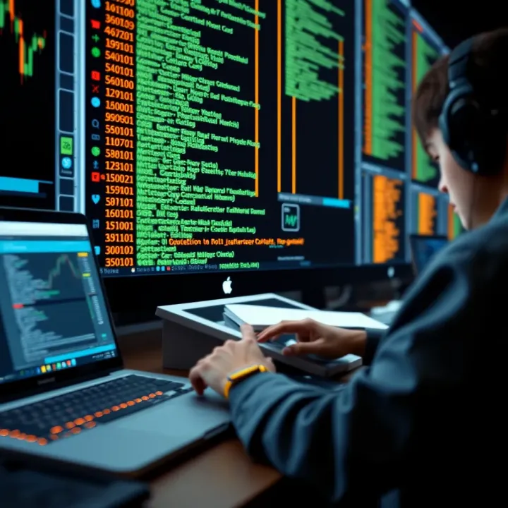 Binary Code Integration with Software Systems Conceptual representation of binary code interacting with software applications