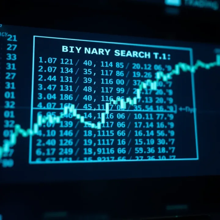 Conceptual Diagram of Binary Search Technique Illustration showing binary search dividing a sorted list to find a target value efficiently