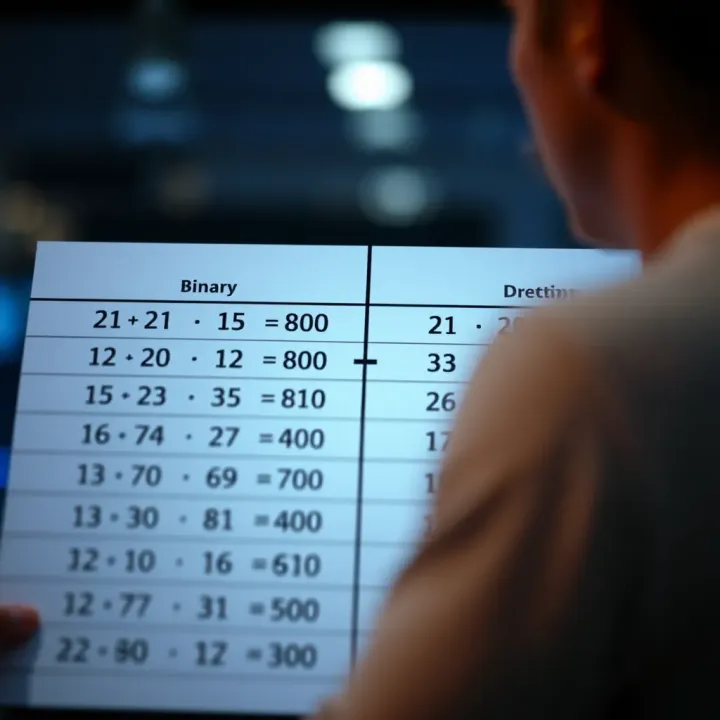 Comparison of Binary and Decimal Subtraction Comparison chart highlighting differences between binary and decimal subtraction methods