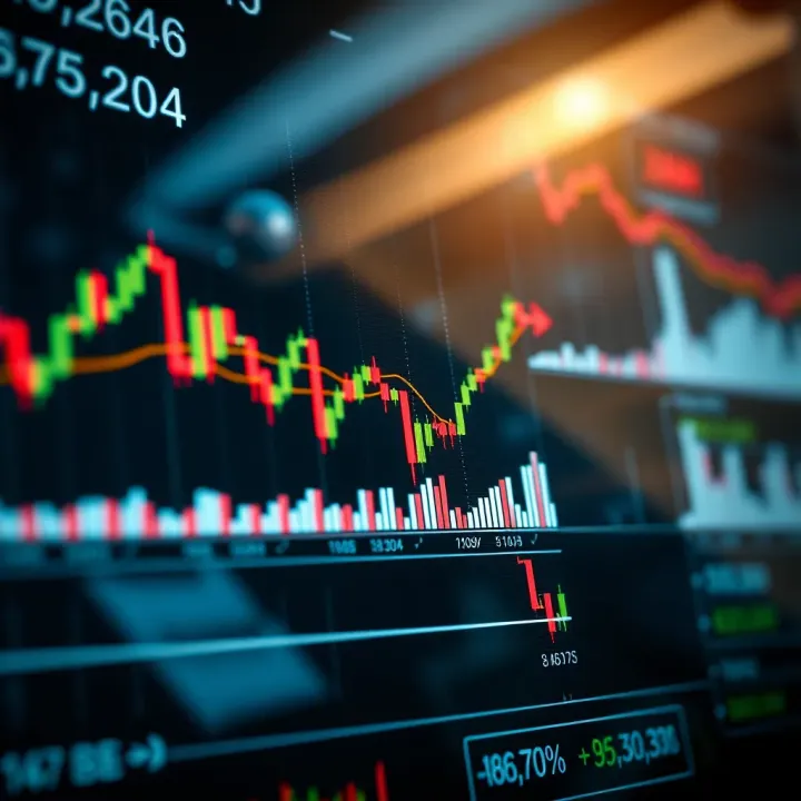 Graph showing risk management strategies and trading decision patterns