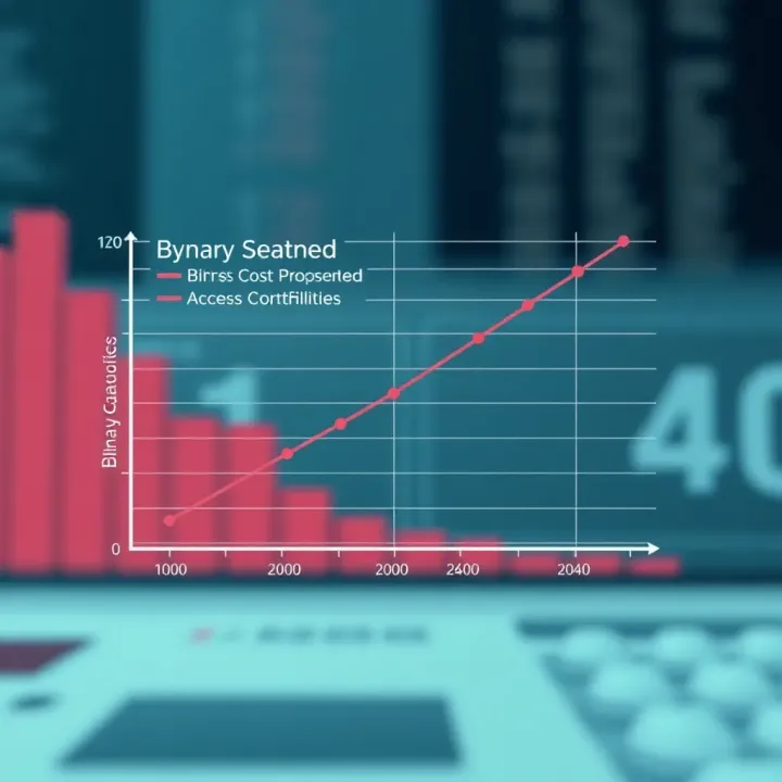 Cost Evaluation of Binary Search Trees Graph depicting the cost comparison of different binary search trees based on access probabilities